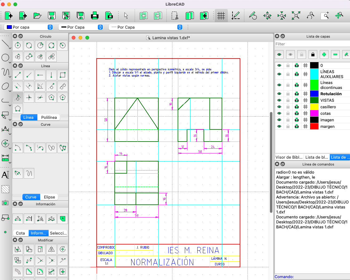 Interfaz LibreCAD